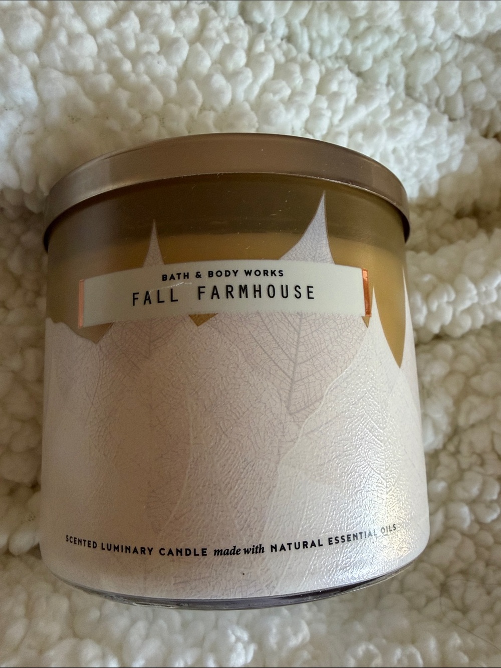 Bath & Body Works Fall Farmhouse Candle 3 wick large  fall farmhouse new
